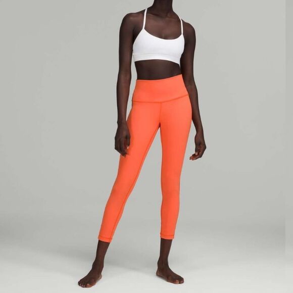 EUC Lululemon Wunder Under High-Rise Tight 25" Full-On Luxtreme Warm Coral sz 4 - Picture 5 of 5